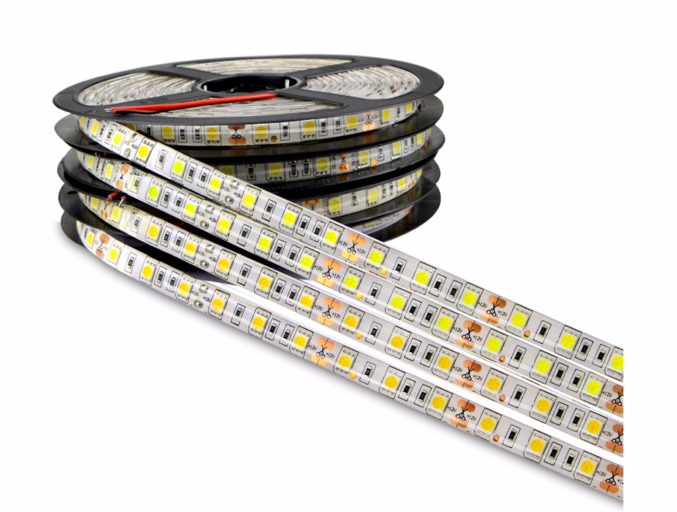 DC 12V 5M 300LED IP20 IP65 IP67 Waterproof 5050 SMD LED Strip light white warm white blue green red RGB led lamp Tape