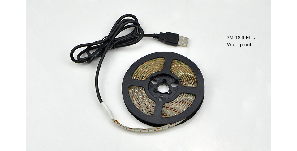 IP20 IP65 Waterproof DC 5V 1m 2m 3m 4m 5m USB cable LED Strip Light Flexible RGB led lamp with 17keys RF remote control