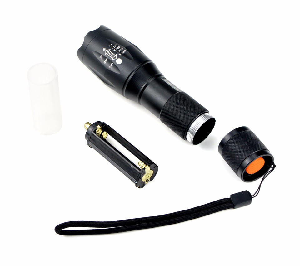 CREE XML T6 3800LM Waterproof Aluminum Laser Flashlight Night light 5 Modes Zoomable LED Flashlight For Outdoor Camping lighting