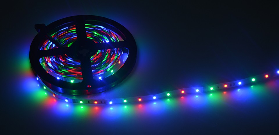 For christmas outdoor 5m DC12V 2835 SMD no waterproof RGB LED Strip Light String Ribbon lamp More Brighter than 3528 3014