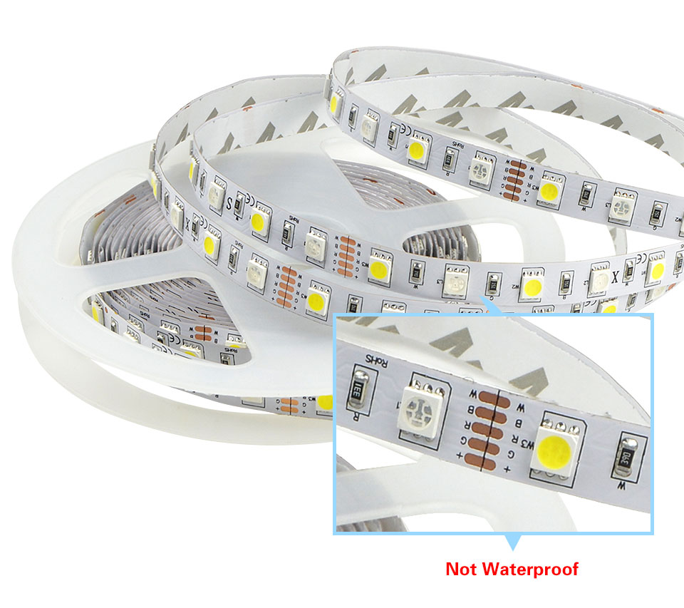 1set DC12V 5m IP20 IP65 waterproof 5050 SMD RGB RGBW RGBWW LED strip light 3A power supply adapter RGB remote control