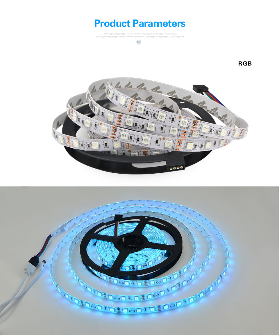 1set DC12V 5m IP20 IP65 waterproof 5050 SMD RGB RGBW RGBWW LED strip light 3A power supply adapter RGB remote control