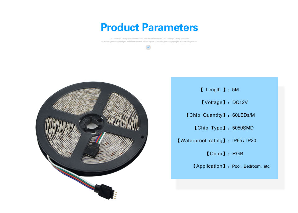 1set DC12V 5m IP20 IP65 waterproof 5050 SMD RGB RGBW RGBWW LED strip light 3A power supply adapter RGB remote control