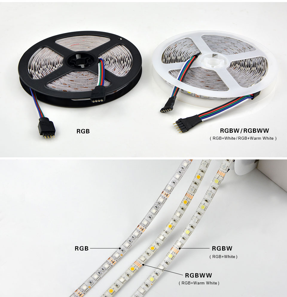 1set DC12V 5m IP20 IP65 waterproof 5050 SMD RGB RGBW RGBWW LED strip light 3A power supply adapter RGB remote control