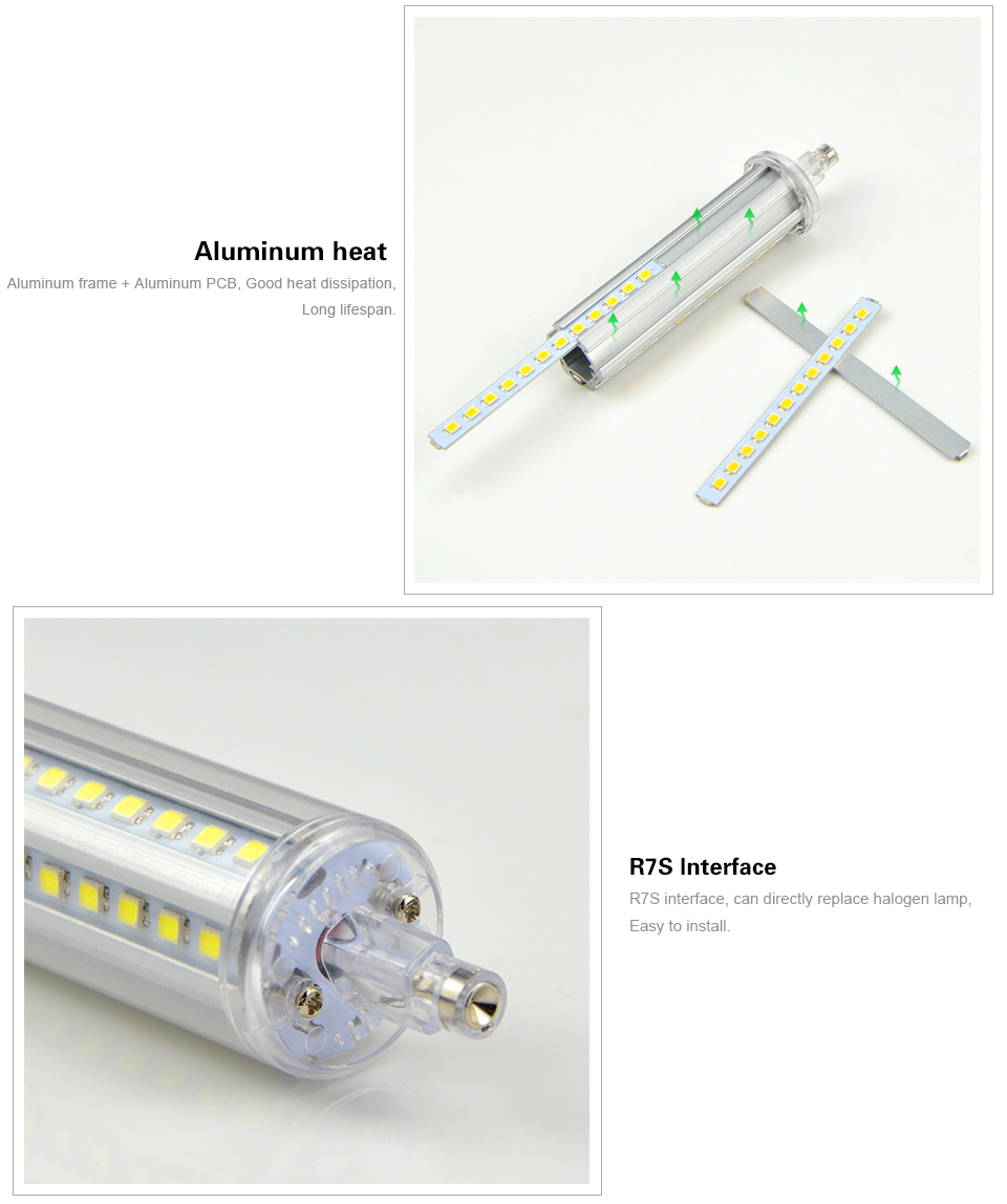 220V 110V 2835 SMD 78mm 118mm 135mm 189mm 7W 10W 12W 15W Led Bulb R7S LED Corn Light Replace Halogen Lamp 85 265V Floodlight