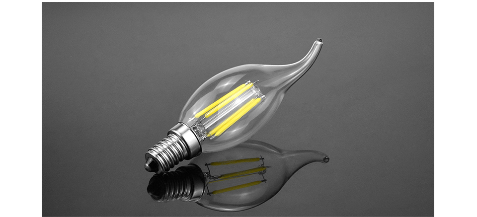 LED light E14 220V 110V Filament LED lamp 2W 4W 6W Edison Glass LED bulb Vintage Edison Candle light