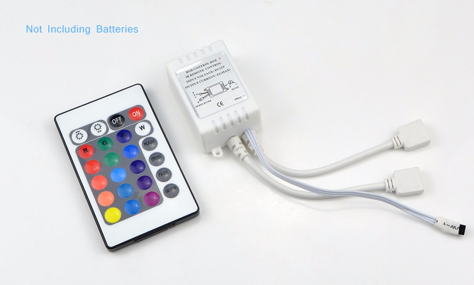 IP20 DC12V 5M 10M 5050 SMD RGB LED Strip light lamp 24Key remote Control 3A adapter power supply Indoor home lighting
