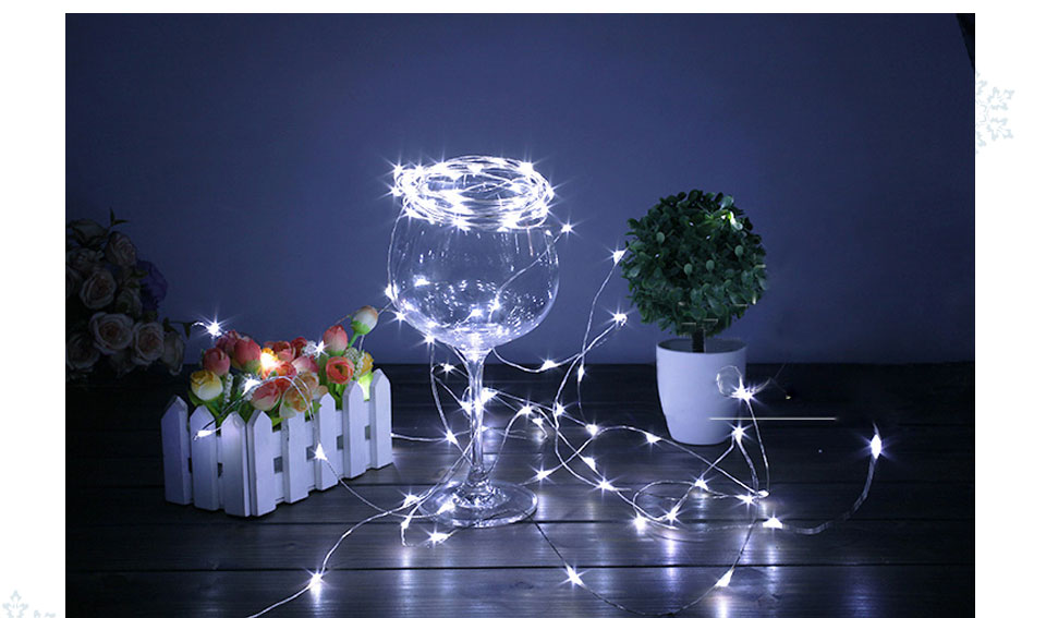 Holiday LED Night light 2m 20leds 5m 50leds Battery Operated Waterproof LED Fairy String Light Wedding Christmas home lighting