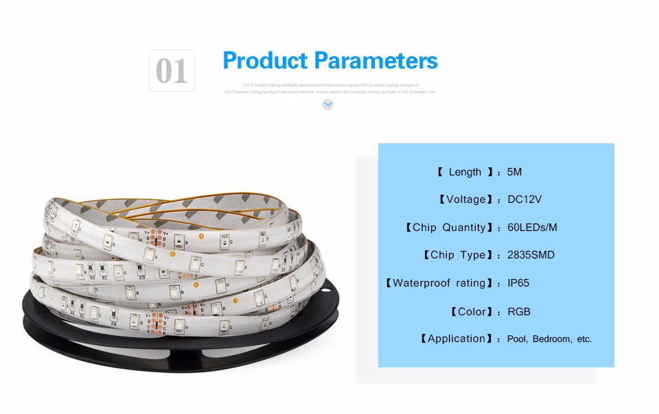 1set DC 12V 300LEDs RGB LED Strip light 2835 3528 SMD Tape 5M IP65 IP20 no waterproof 3A Power supply Adapter 44 24key