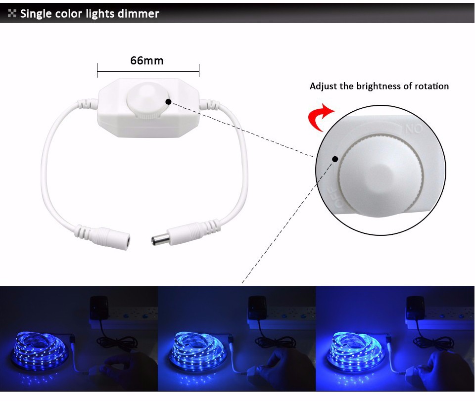 Accessoires 24key 44 key RGB RGBW Dimmer 3A 5A power adapter Single color controller connector For SMD 5050 5630 LED strip light