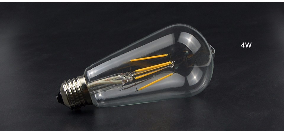 85V 265V 4W 6W 8W Edison Retro LED Filament lamp E27 ST64 COB Decoration Atmosphere Bulb Replace 40W 60W 80W Incandescent