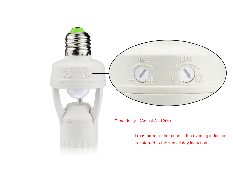 Sensor Switch Infrared PIR Motion Sensor E27 LED lamp Base Holder 110V 220V light control Infrared Induction Bulb Socket