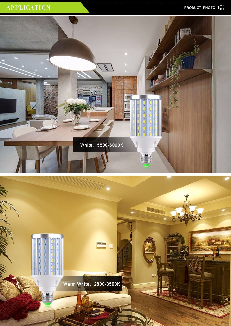 85 265V LED Corn light lampada10W 15W 20W 25W 30W 50W E27 E14 5730 SMD110V 220V Aluminum PCB bulb lamp Lantern LED Spotlight