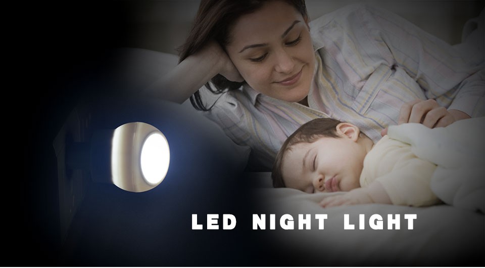 1X Smart lighting Control LED Night light 110V 220V 360 Degree Rotating Auto Sensor lamp For Baby Bedroom Atmosphere Bulb Gift