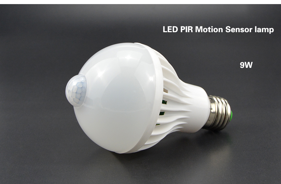 PIR Motion Sensor LED light LED Bulb E27 5730 SMD 220V 3W 5W 7W 9W 12W Sound Voice Light Control lamp For Stair lighting