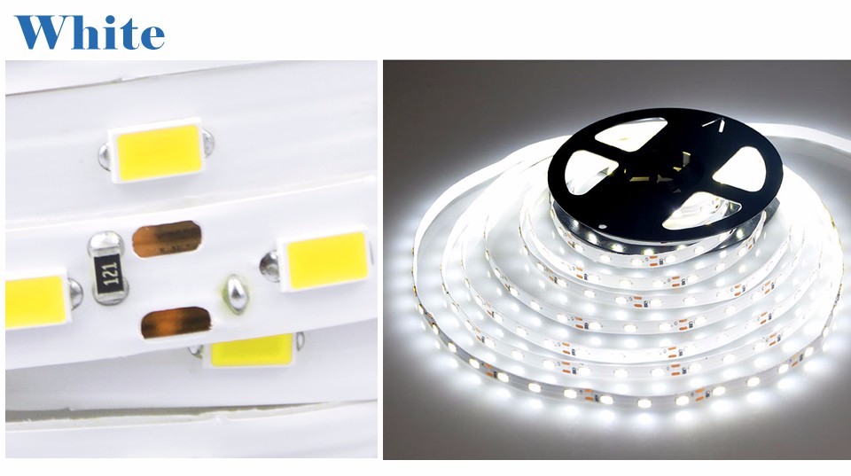 DC12V Led strip light SMD 5630 5730 5M 300led flexible strip lamp no waterproof power supply adapter EU US