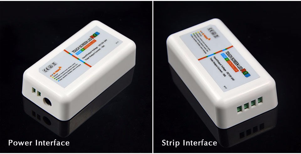 RGB DC 12V 24V Led Controller 2.4G RF Touch Screen Remote Control 6A 4 Channel way for SMD5050 3528 5630 led strip Light