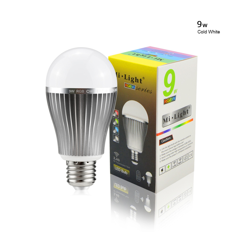 Milight LED Bulb 85 265V 110V 220V 4W 6W 9W RGBW RGBWW Dimmable Mi Light GU10 E27 Led Lamp 2.4G Wireless Ampoule Led Light Bulb