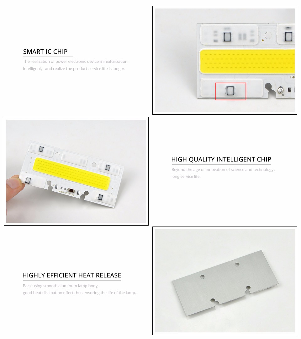 220V 30W 50W 70W 100W IP65 LED COB Integrated Chip Bulb Lamp Light Smart IC Driver For DIY LED Flood Light Bulb Floodlight lamp