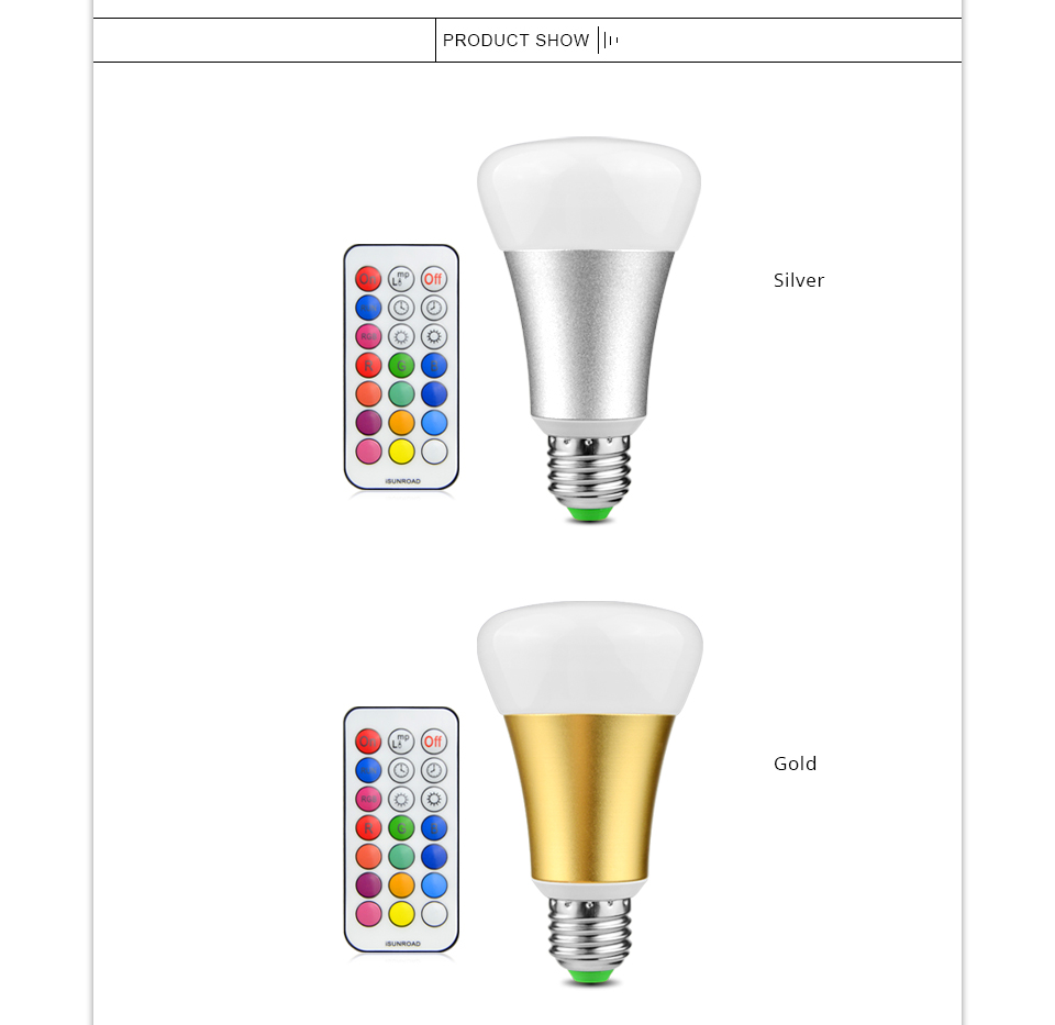 Dimmable LED light 110V 220V 10W E27 RGBW LED lamp RGBWW LED bulb 85 265V Night Light IR Remote Control indoor home lighting