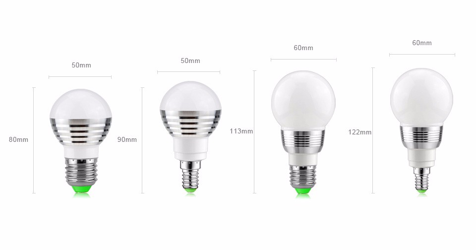 E27 E14 85 265V 110V 220V 3W RGB Dimmable LED Soptlight Stage Light Lamp LED bulb 24key remote home lighting Night spot light