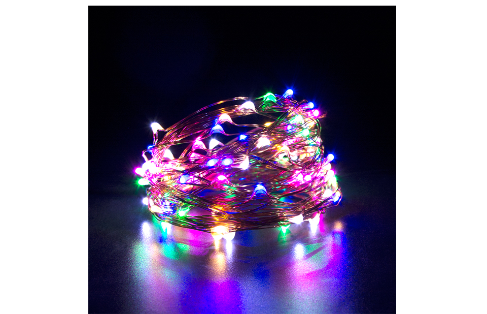 DC 5V 5M 10M USB charger LED strip light USB Powered RGB Copper Wire tape Holiday String lighting outdoor Fairy Christmas Tree