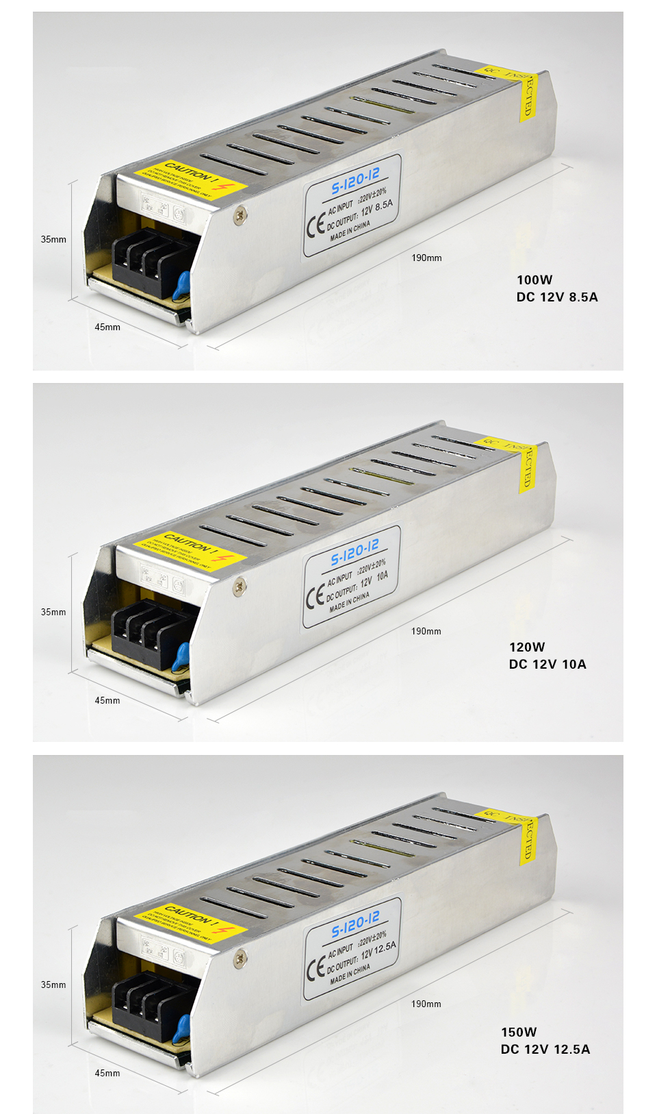 LED Power Supply Lighting Transformer DC 12V 3A 5A 8A 10A 12A 15A 16A 20A 30A Adapter LED Switch Driver for LED strip light