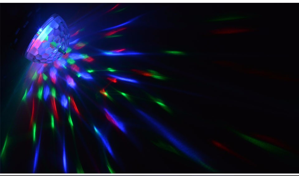 Full Color RGB LED Auto Rotating Stage light RGB LED bulb 85 265V 110V 220V E27 Disco DJ Party Club Bulb for Holiday Dance Decor
