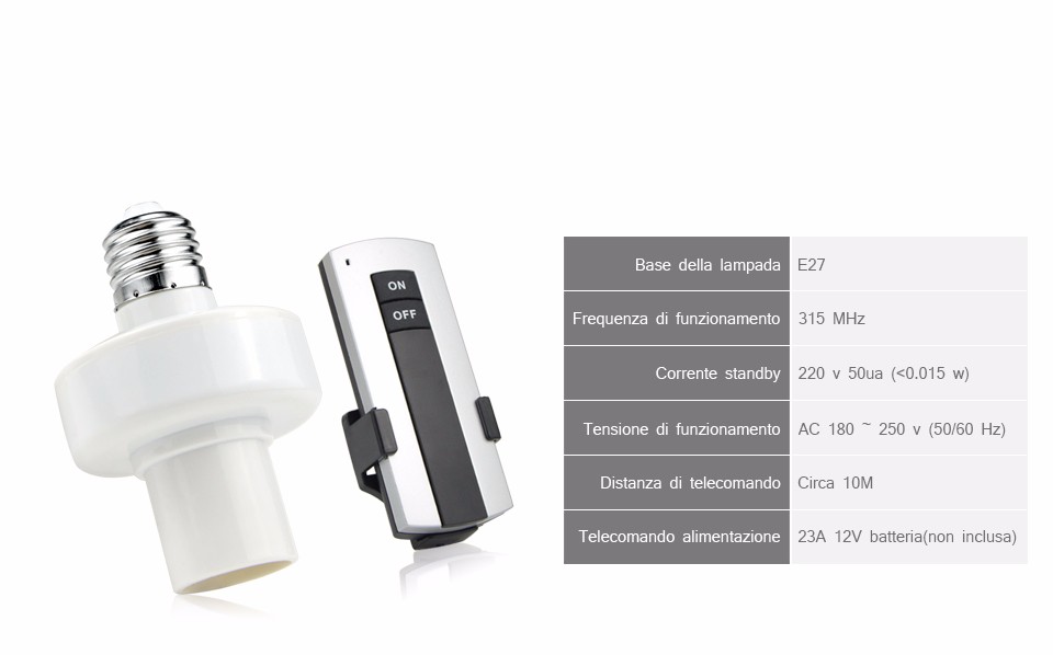 Durable E27 SCrew LED lamp Holder Converter Base With 10M Wireless Remote Control Controller Switch ON OFF Bulb Socket