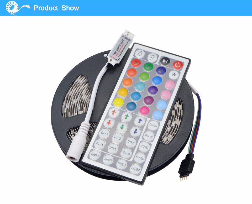 5M Pack New upgrad Epistar SMD 5050 chip More Bright 3528 3014 LED Strip light RGB 300 LEDs lamp Tape Ribbon 44Keys Controller