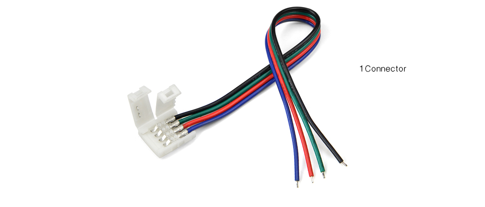 5Pcs 4Pin 10mm 5050 SMD RGB LED Strip light accessories for SMD 5050 RGB tape ribbon lamp