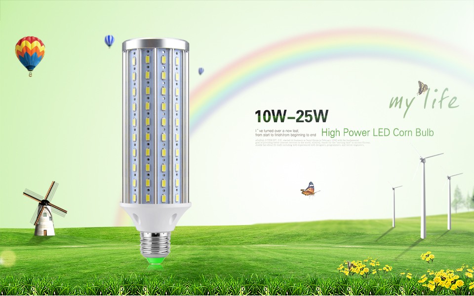 85 265V 5730 SMD No Flicker Aluminum Cooling LED spotlight 10W 15W 20W 25W E27 E14 LED lamp LED Corn light Bulb LED spot light