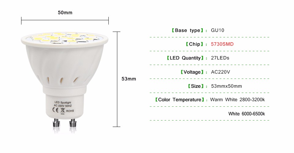 NEW AC 220V GU10 2835 5730 SMD LED corn Spotlight Bulb 27 60 80 LEDs LED Lamp Light for indoor outdoor Home Chandelier Bulb
