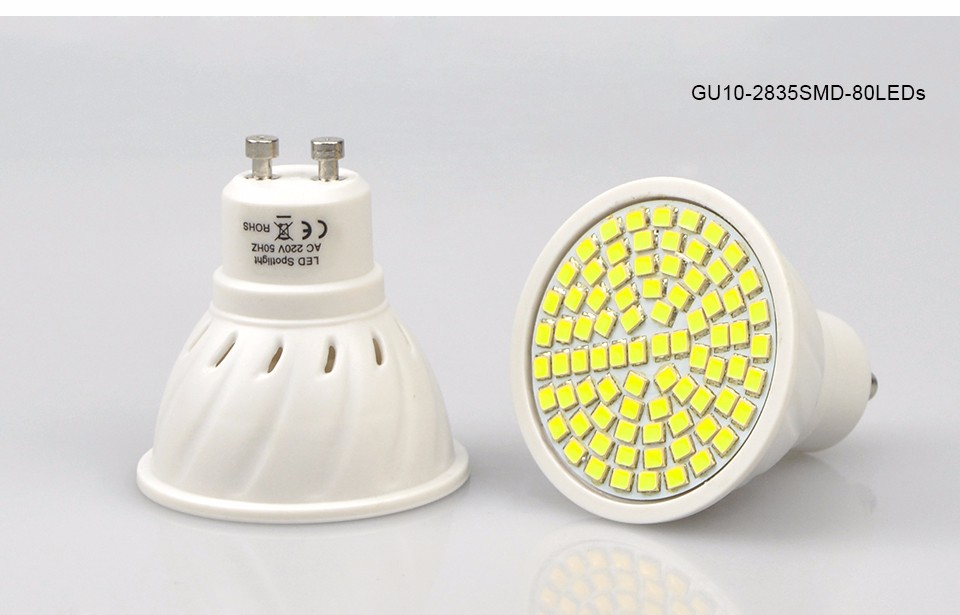 10Pcs lot 6W 7W 8W LED corn Spotlight Bulb 220V GU10 2835 5730 SMD Heat resistant Fireproof 27 60 80 LEDs Light for Home lamp