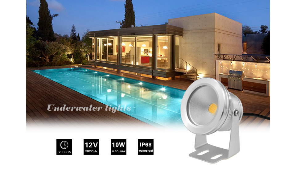 10W AC 12V LED Underwater light Fountain Lamp Car light Pool Fish Tank Piscina Pond Spotlight Outdoor Floodlight Landscape lamp