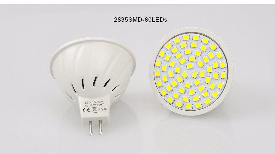 10Pcs MR16 80LEDs 60leds 27leds 220V SMD 2835 5730 LED lamp Spotlight Bulb Downlight led corn light Replace CFL 5W 7W 10W 15W