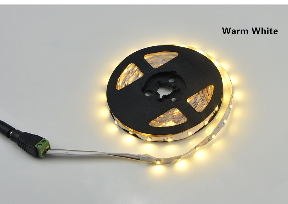 5colors 5m 300LEDs DC 12V IP20 2835 SMD LED strip Light DC female More Brighter Than 3528 3014 SMD for indoor outdoor lighting