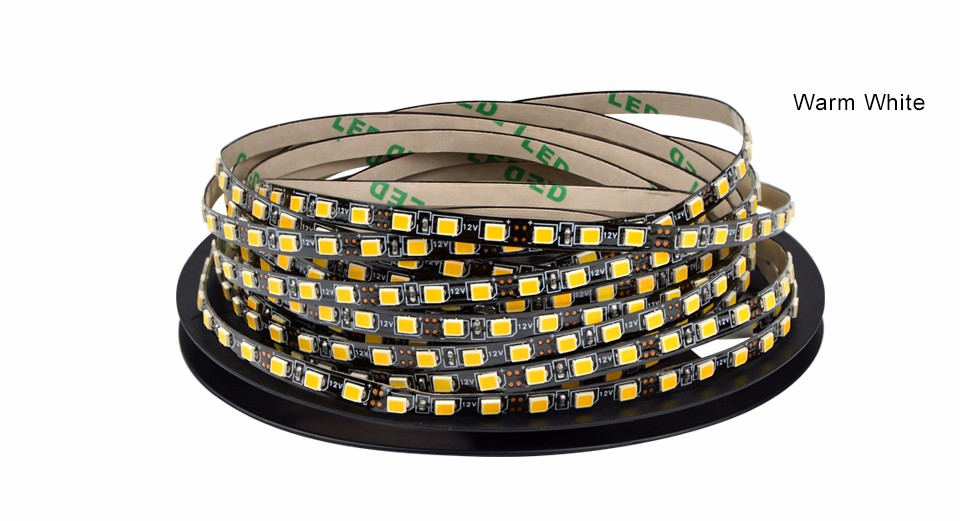 IP20 no waterproof 2835 SMD 5M 120 led m LED strip light 5mm PCB Narrow side 600LEDs DC 12V flexible LED tape warm white white