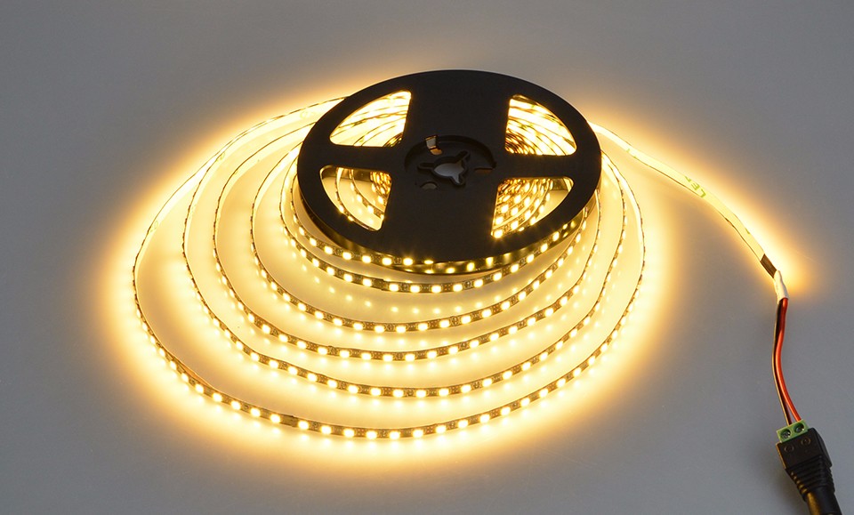 IP20 no waterproof 2835 SMD 5M 120 led m LED strip light 5mm PCB Narrow side 600LEDs DC 12V flexible LED tape warm white white