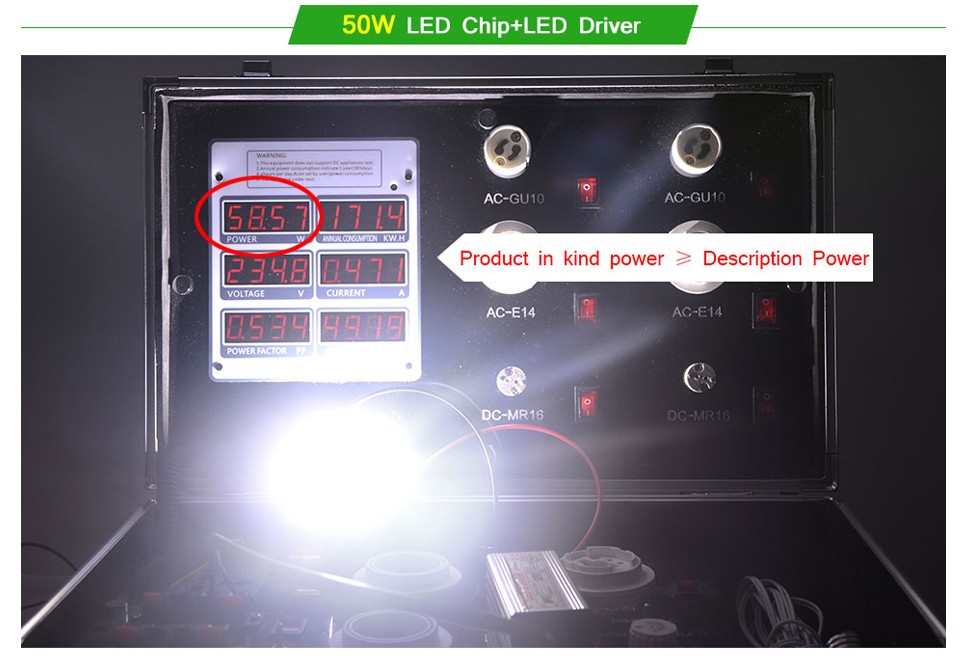 DIY Floodlight Spot Lawn Street buried lights Full Watt 10W 20W 30W 50W Power COB LED lamp Chips Bulb with LED Driver