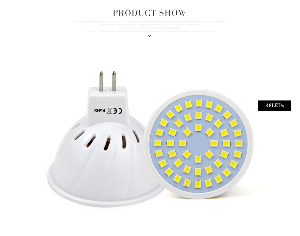 1Pcs AC 220V 5W 7W 9W MR16 GU5.3 2835 SMD LED Spotlight Bulb 48 60 80 LEDs lamp light For Downlight lighting spot light Lampadas