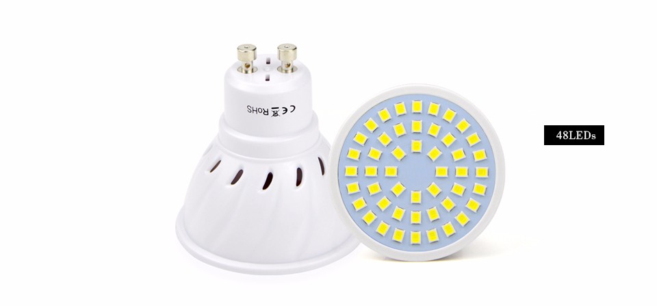 1Pcs AC 220V 5W 7W 9W E27 GU10 MR16 GU5.3 2835SMD LED Spotlight Bulb 48 60 80 LEDs Cup lamp light For Indoor Downlight lighting