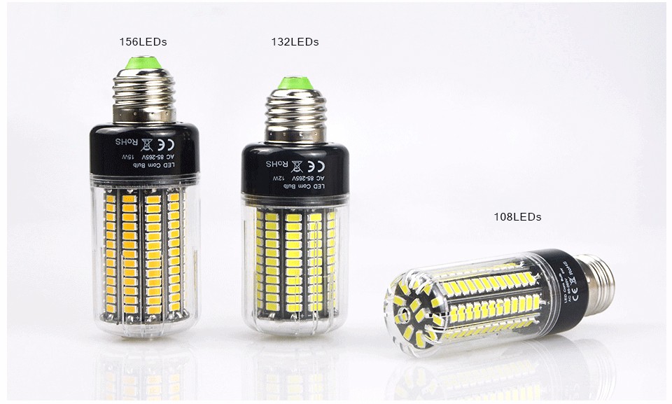 E27 E14 LED Spot light No Flicker 5736 SMD LED Corn lamp Bulb light 3.5W 5W 7W 8W 12W 15W 85 265V 220V 110V spotlight Lampada