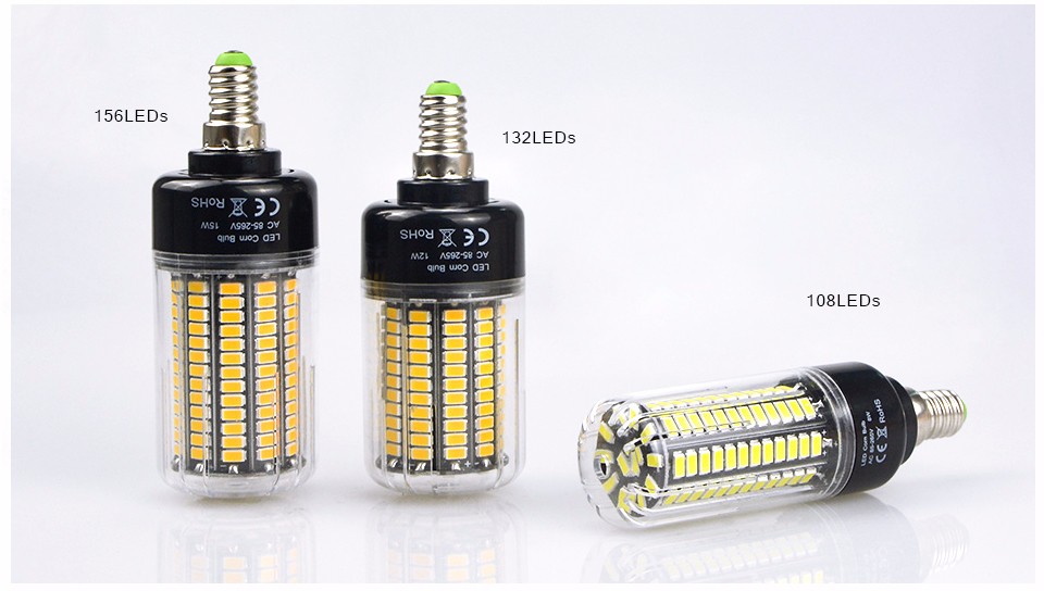 E27 E14 LED Spot light No Flicker 5736 SMD LED Corn lamp Bulb light 3.5W 5W 7W 8W 12W 15W 85 265V 220V 110V spotlight Lampada