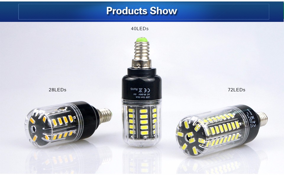 No flicker SMD 5736 AC 110V 220V 85 265V E14 led bulb lamp LED corn light 3W 5W 7W 9W 12W 15W lamparas Home Lighting