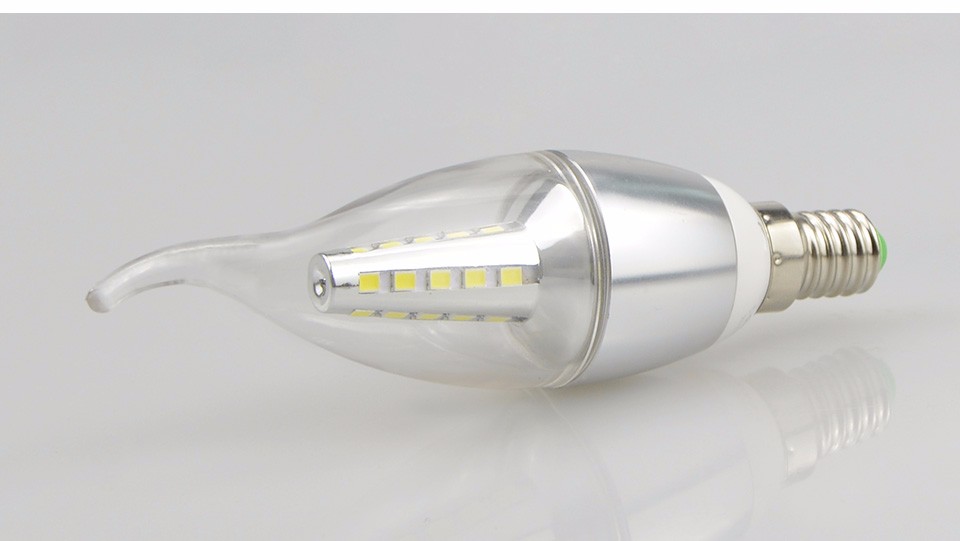 220V E14 5W 7W LED Candle Bulb light LED lamp Aluminum Cooling 2835 SMD 480 700LM Spot light For Crystal Chandelier lighting