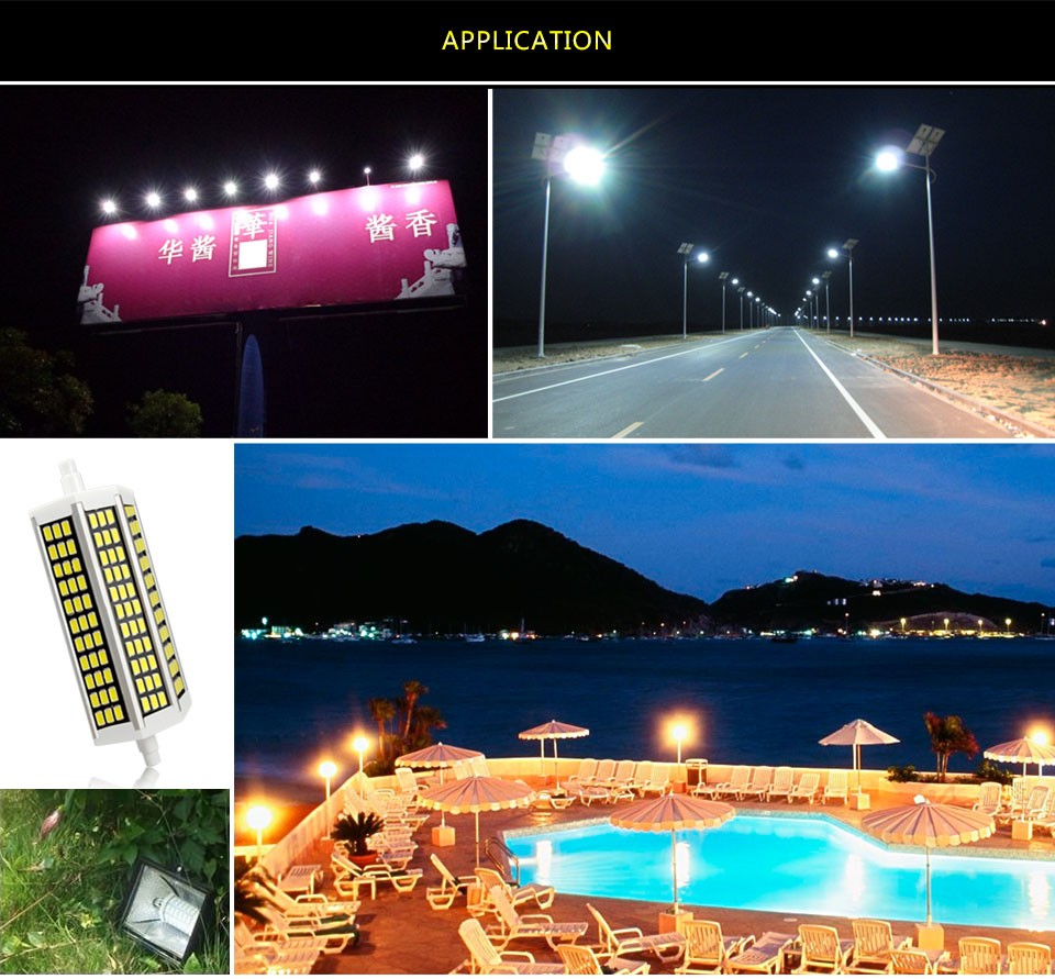 220V 5W 10W 13W 20W 78mm 118mm 135 189mm High lumen SMD 5736 LED R7S Horizontal Plug Light lawn lamp Floodlight Spot Bulb