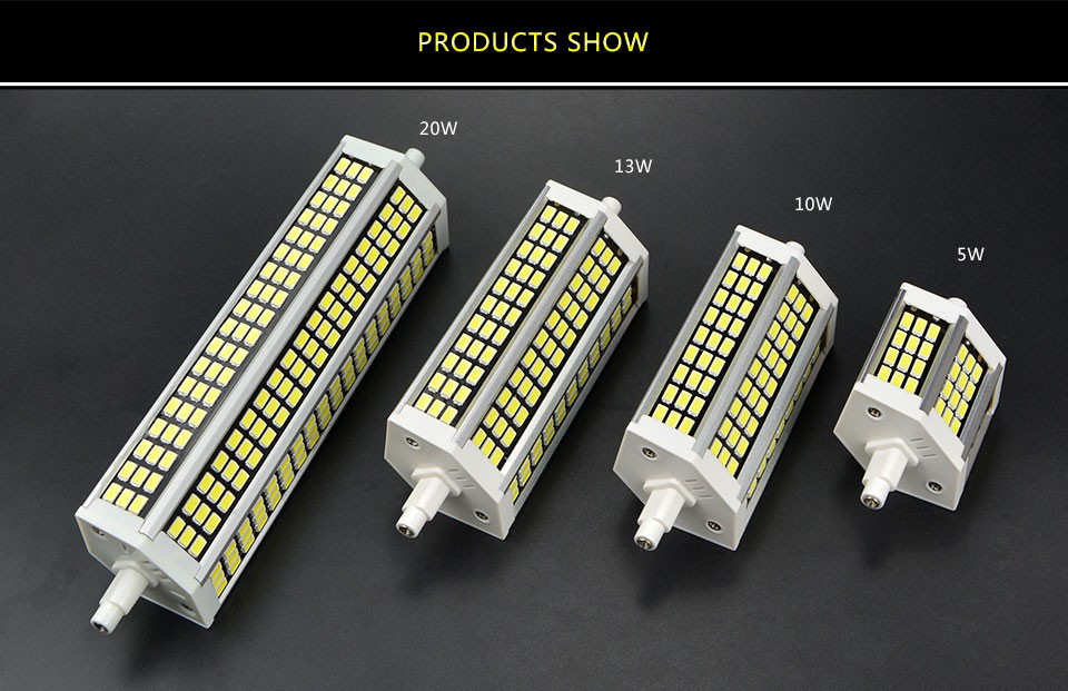 220V SMD 5736 R7S LED light Bulb LED Lamp 5W 10W 13W 20W 78mm 118mm 135mm 189mm Horizontal Plug Light lawn Floodlight Lampadas