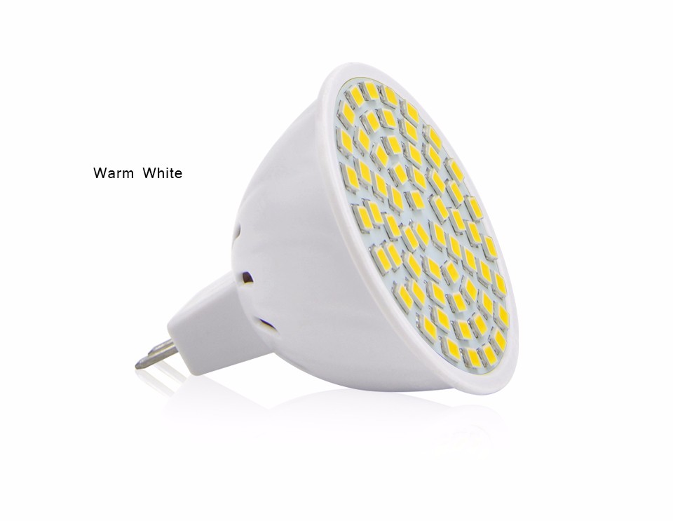 2835 SMD MR16 GU5.3 LED Spotlight Bulb 220V DC12V Heat Resistant Body 60LEDs lamp Lampada Bombillas For Home Indoor lighting