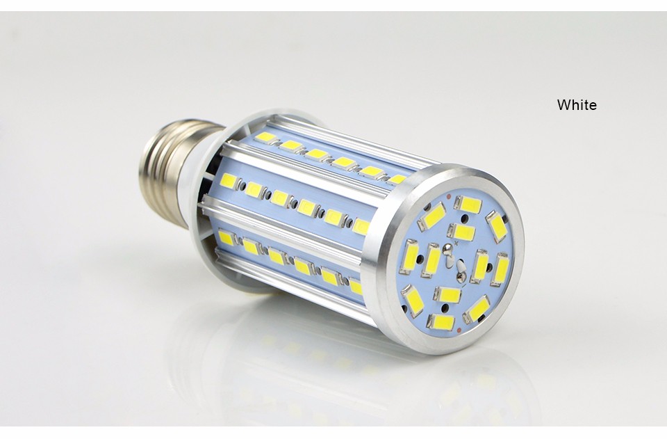 No Flicker Full Watt 15W E27 E14 85 265V 220V 110V 5730 SMD Aluminum Cooling High Power LED corn Bulb High Luminou light lamp